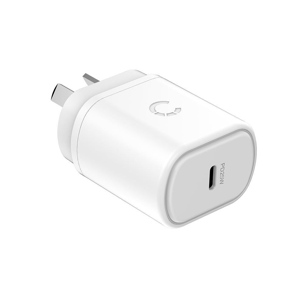 CY3673PDWLCH - Cygnett 25W USB-C Wall Charger AU - White