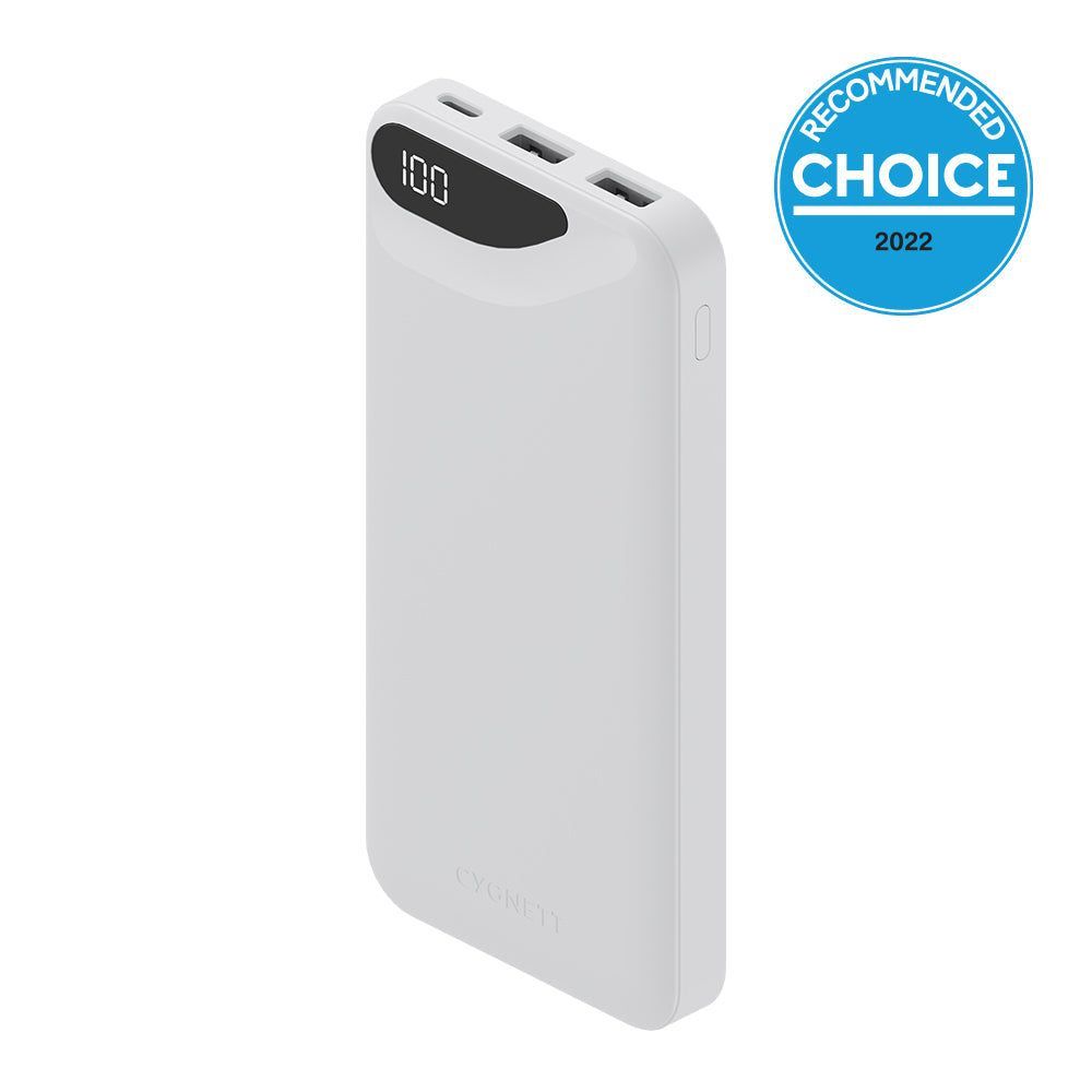 CY4344PBCHE - Cygnett ChargeUp Boost Gen3 10K Power Bank - White | Tech Supply Shed