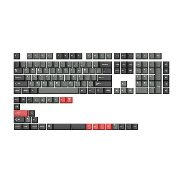Keychron PBT-65 - Cherry Profile Double-Shot PBT Full Set Keycaps - Dolch Red Default Title