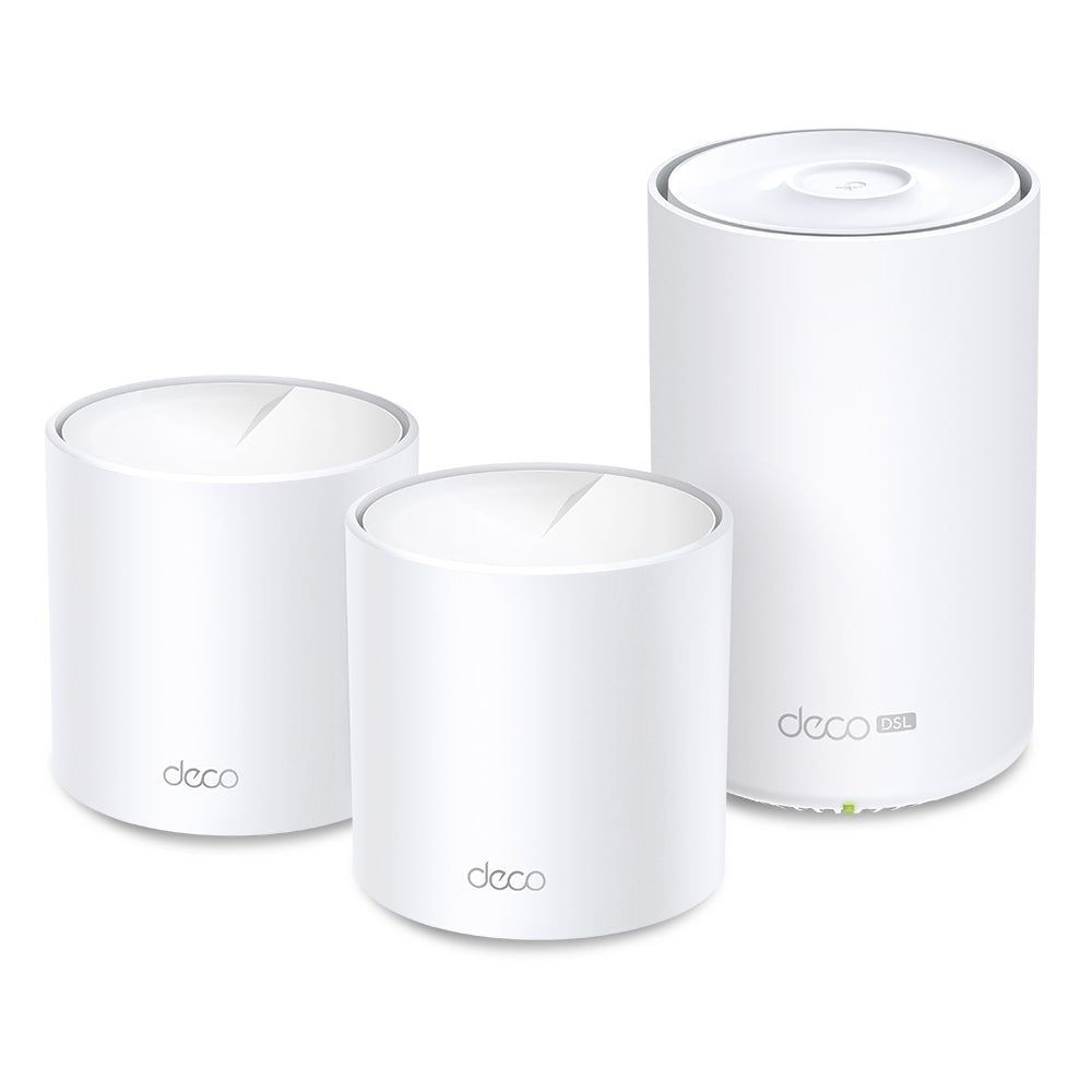 TL-DECOX50-DSL-3P - TP-Link Deco X50-DSL AX3000 VDSL Whole Home Mesh WiFi 6 Router - 3 Pack