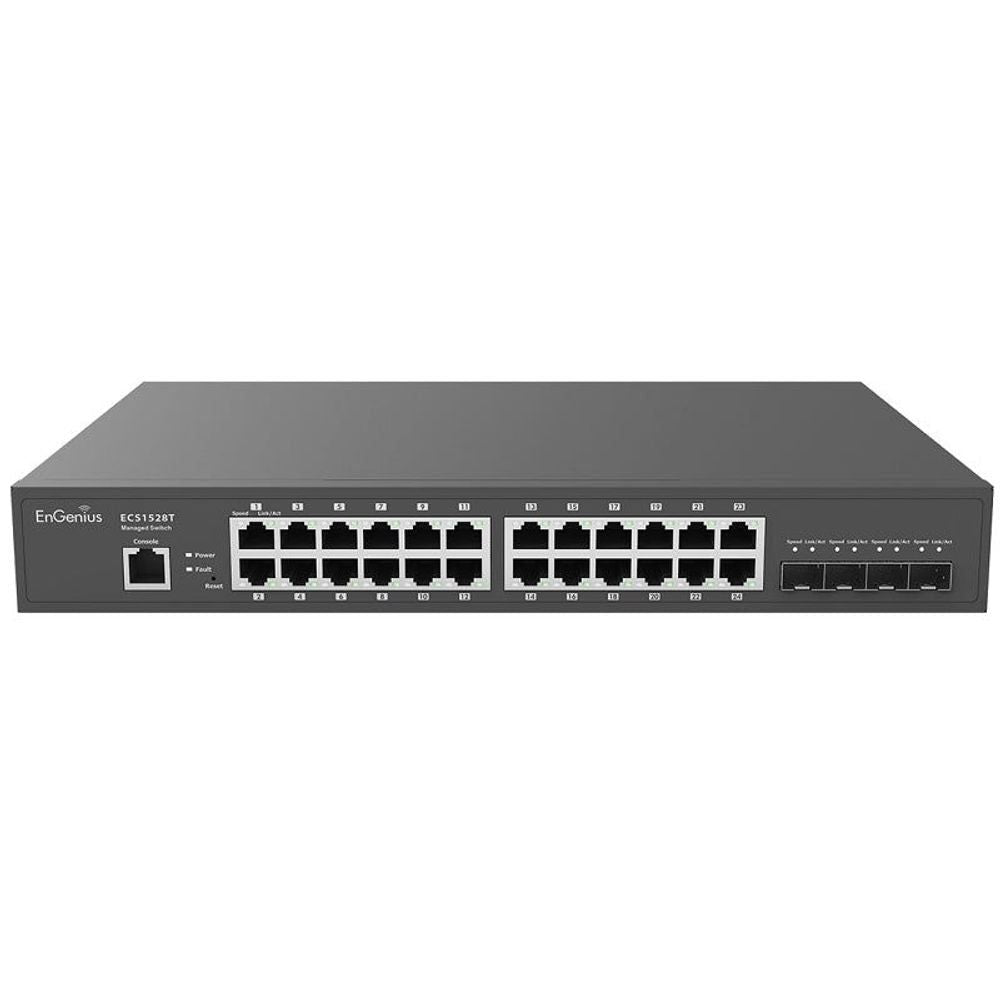 ECS1528 - EnGenius ECS1528T Cloud Managed 24-Port Gigabit Switch with SFP+ Non-POE