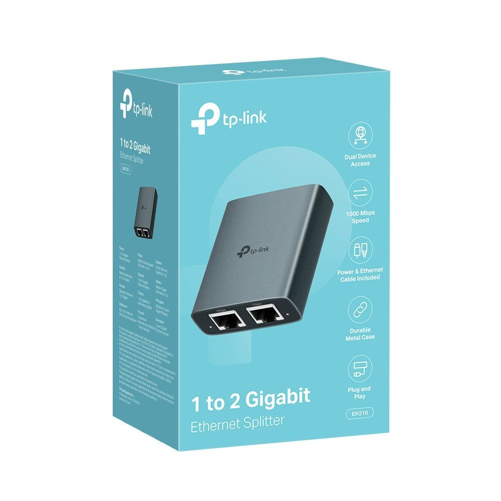 TP-Link EH210, 1 to 2 Gigabit Ethernet Splitter
