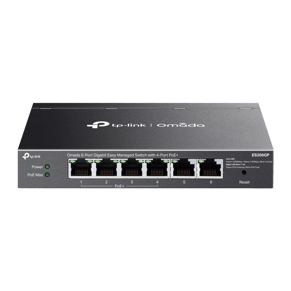 TP Link Omada 6-Port Gigabit Easy Managed Switch with 4-Port PoE+ Default Title