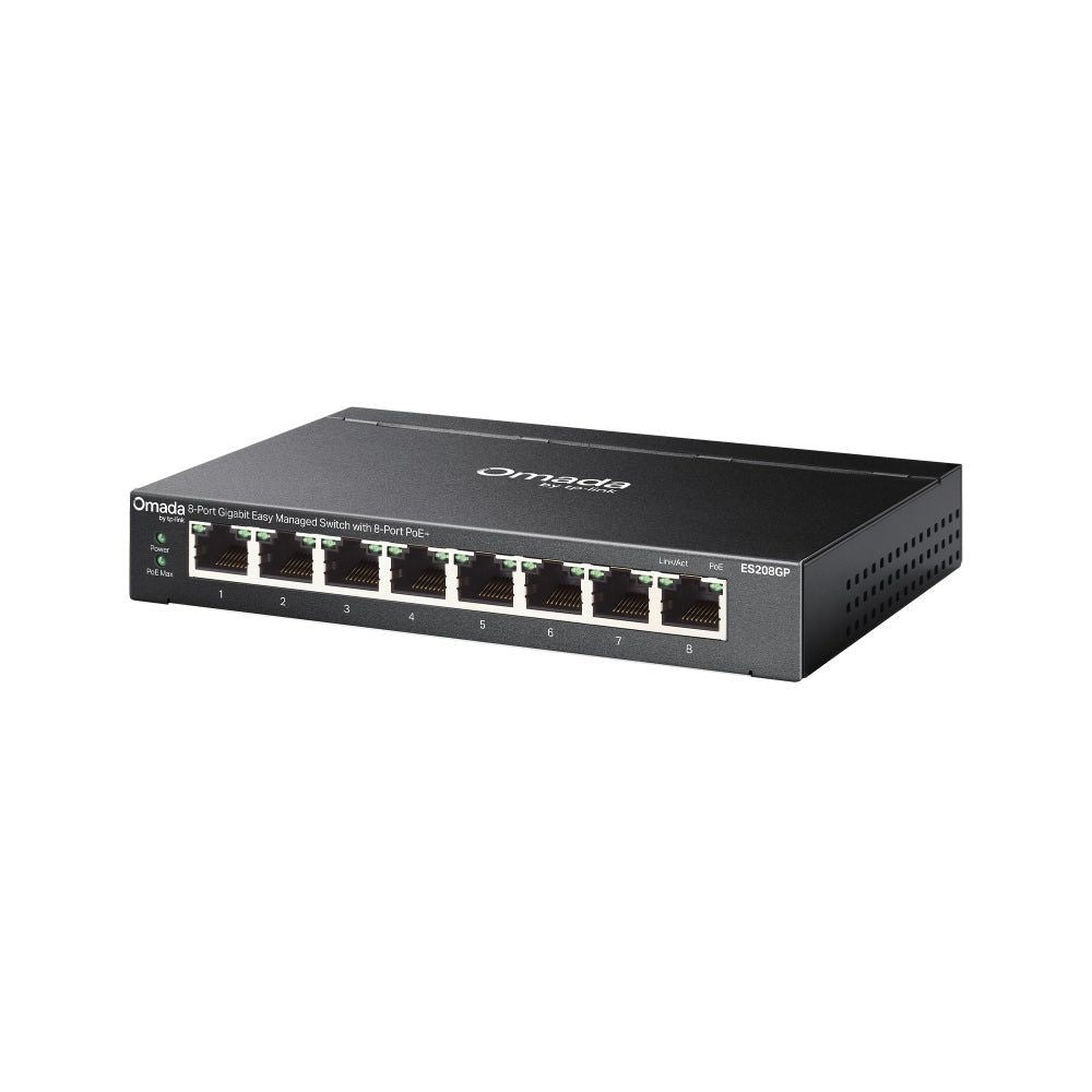 TP-Link ES208GP Omada 8-Port Gigabit Easy Managed Switch with 8-Port PoE+ Default Title