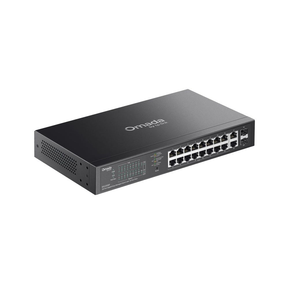 TP-Link ES220GP, Omada 20-Port Gigabit Easy Managed Switch with 16-Port PoE+ Default Title