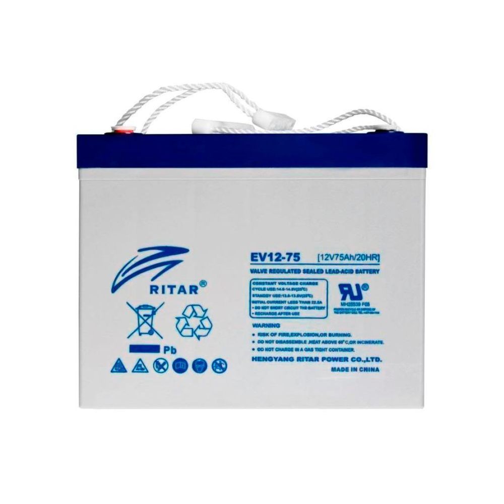 Ritar EV12-75 - Ritar 12V 75Ah EV Series AGM Deep Cycle Battery