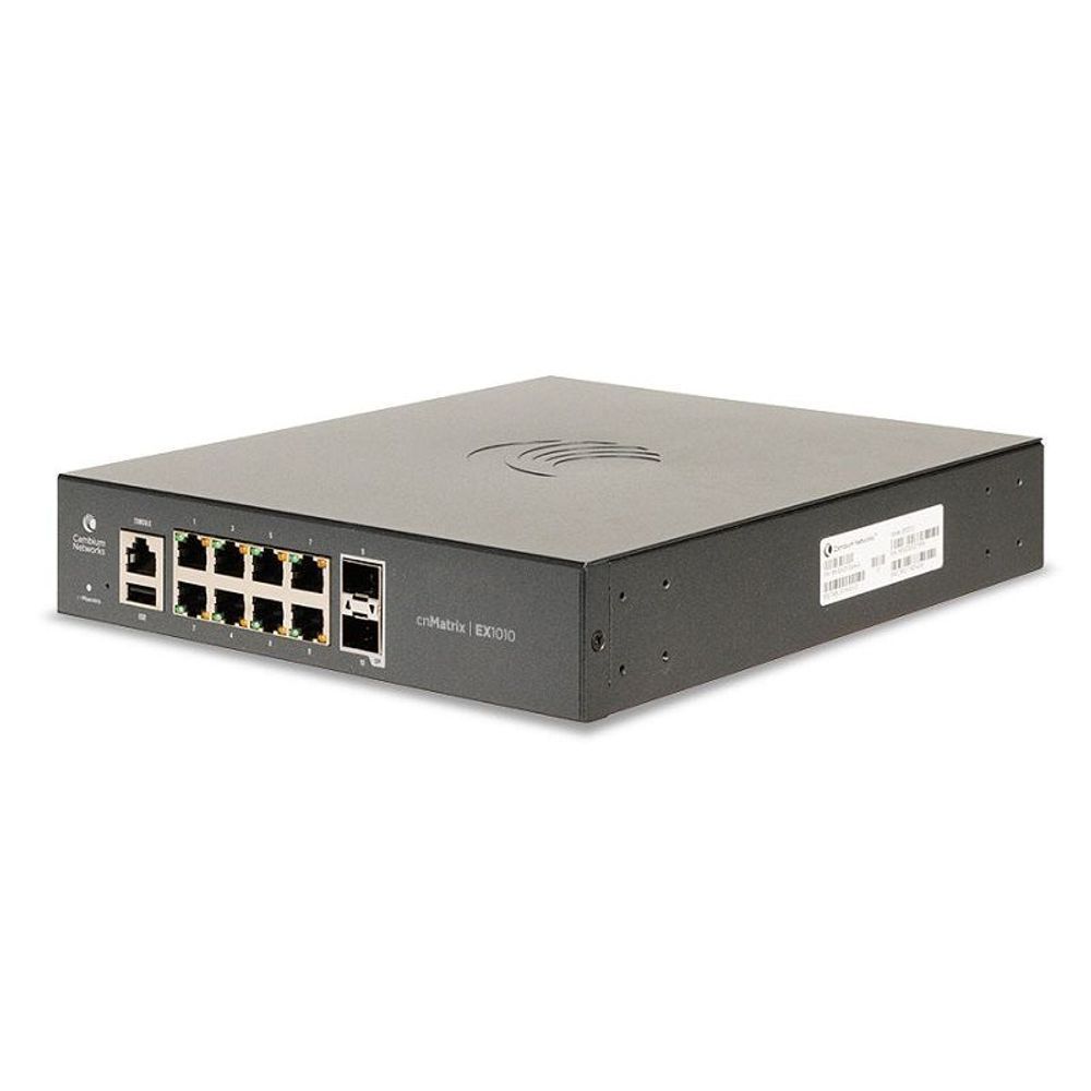 EX1010 - Cambium cnMatrix EX1010 Intelligent Ethernet Switch with 8x 1GE & 2x SFP ports