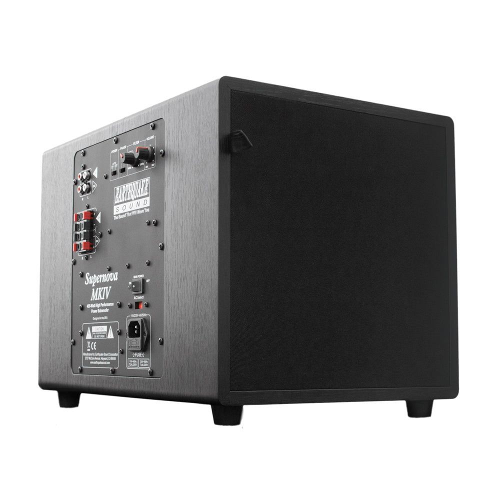 MKIV-10 - 10" POWERED SUB., Rounded Edges Enclosure, SLAPS PASSIVE, BLACK ASH