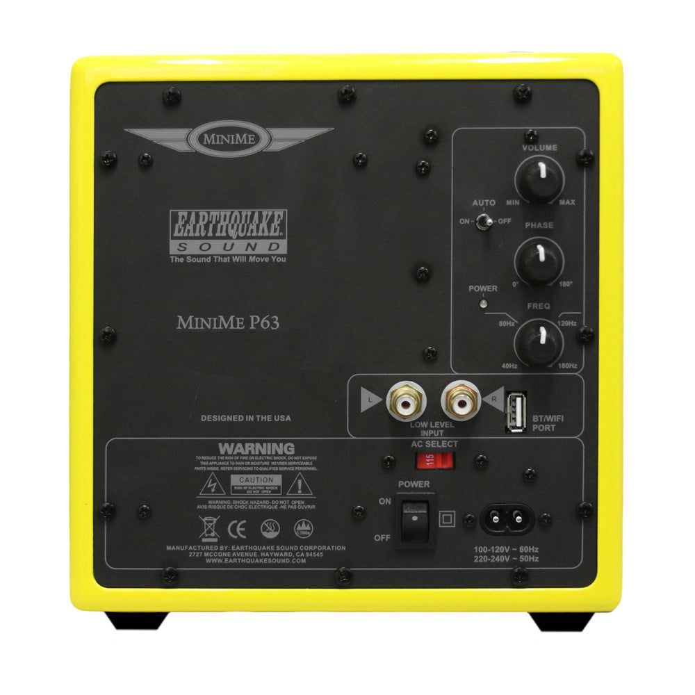 Minime P63Y - 6.5" Minime Subwoofer (Minime P63Y) – Yellow – Earthquake Sound
