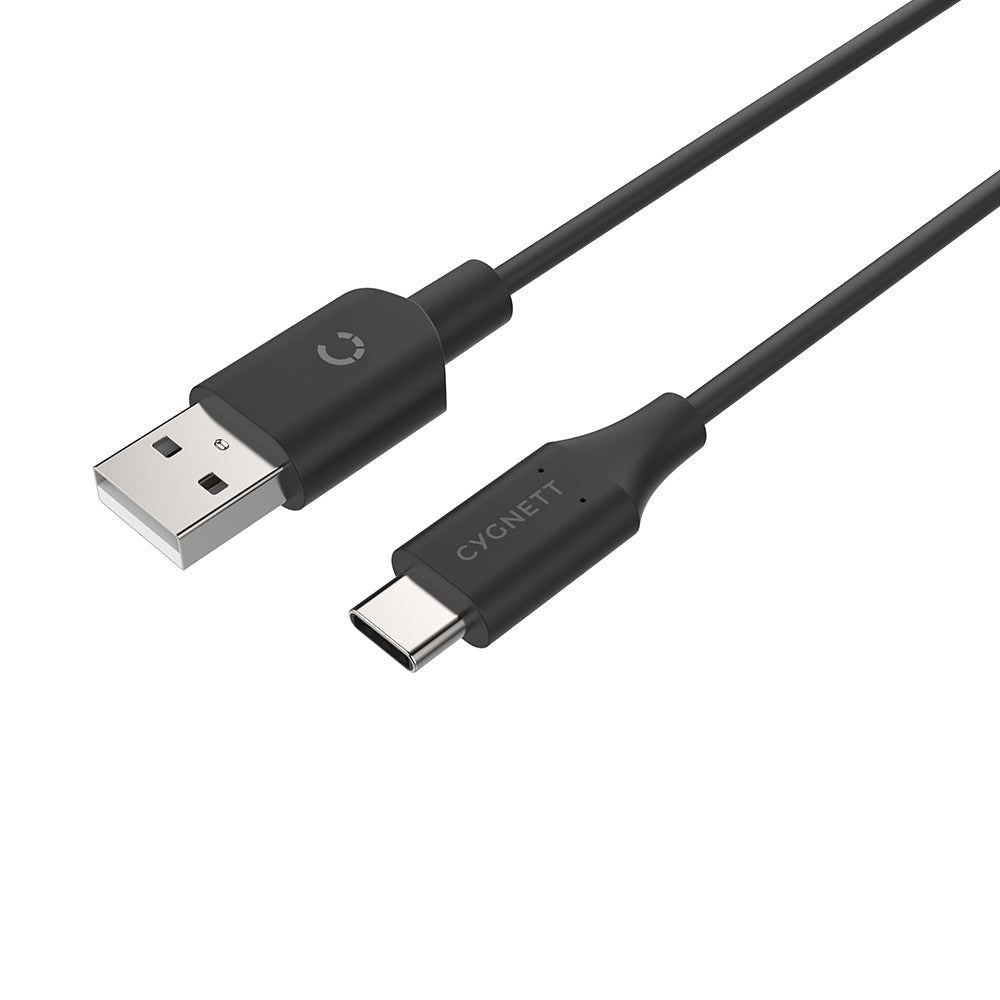 CY2728PCUSA - Cygnett Essentials USB-C 2.0 to USB-A Cable 1M - PVC Black | Tech Supply Shed