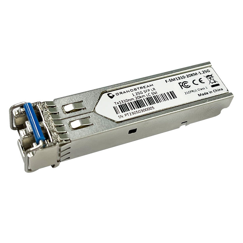 F-SM1310-20KM-1.25G - Grandstream SFP Fiber Module, Single-Mode, 1310nm, 20-Kilometer, 1.25Gbps, LC