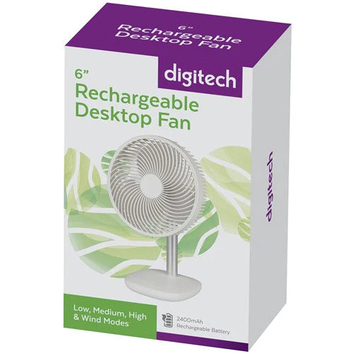 gh1296 6 inch rechargeable desktop fan tech supply shed