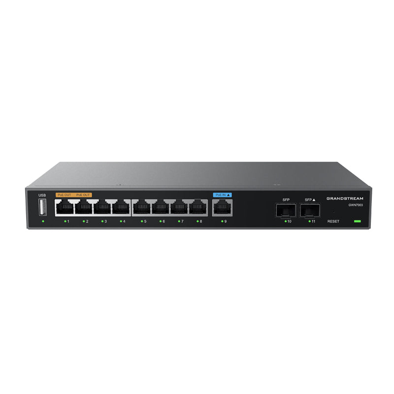 GWN7003 - Grandstream GWN7003 Multi-WAN Gigabit VPN Router, 9 x GigE, 2 x SFP