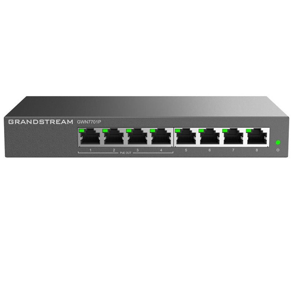 GWN7701P - Grandstream GWN7701P 8 Port Gigabit Unmanaged Ethernet Switch with 4 Ports PoE