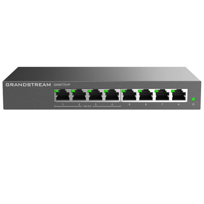 GWN7701P - Grandstream GWN7701P 8 Port Gigabit Unmanaged Ethernet Switch with 4 Ports PoE