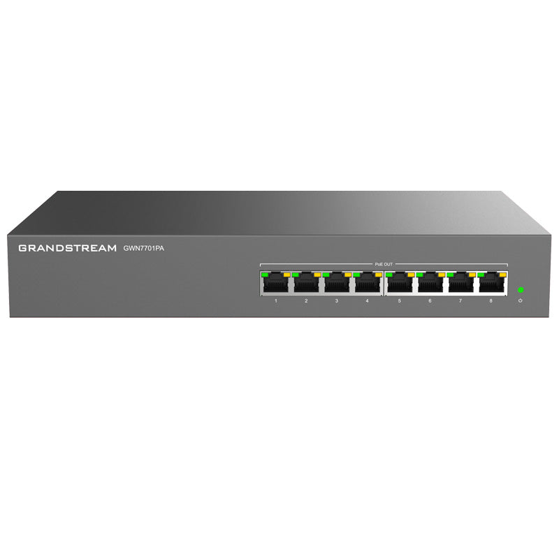 GWN7701PA - Grandstream GWN7701PA 8 Port Gigabit Unmanaged Ethernet PoE Switch