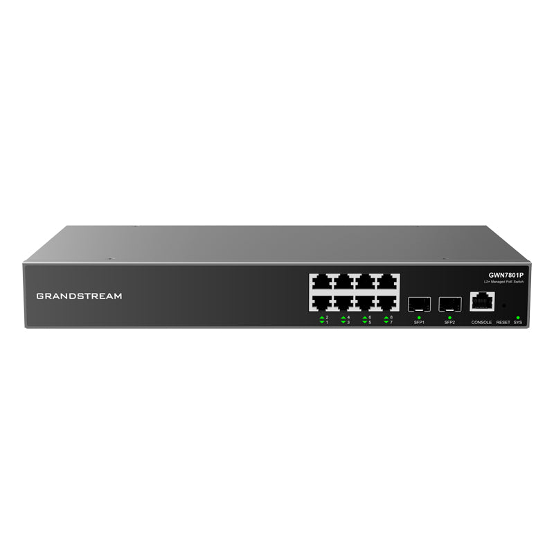 GWN7801P - Grandstream GWN7801P 8 Port Gigabit PoE Managed Switch