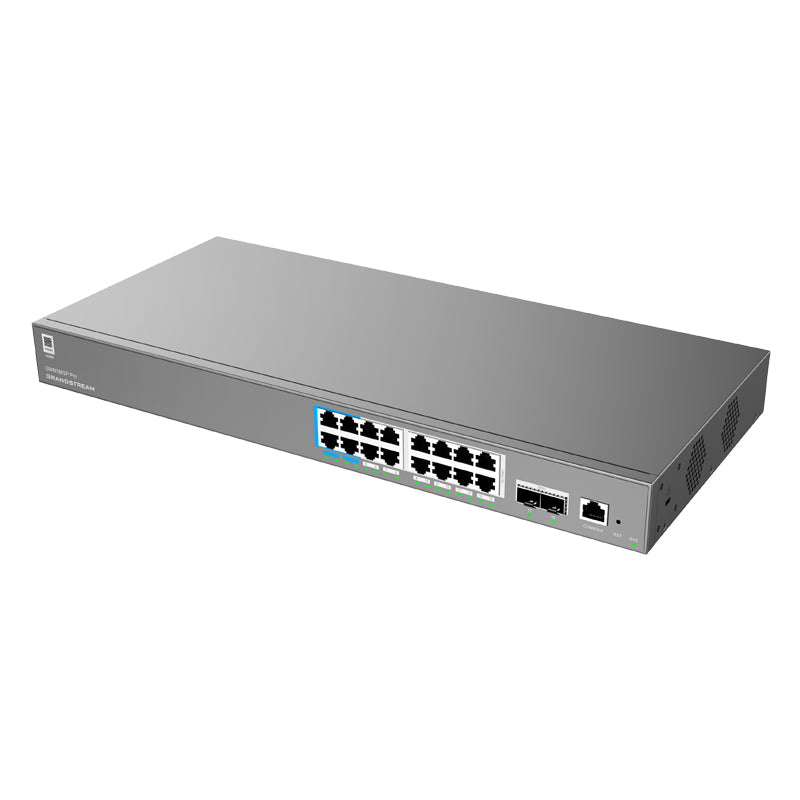 Grandstream GWN7802P Pro Enterprise Layer 2+ Managed 16 Port 250 Watt PoE++ Switch with 2 x SFP+