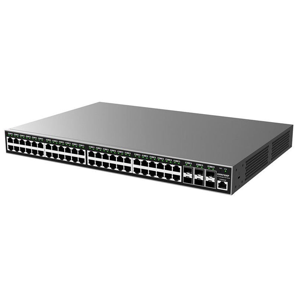 GWN7806P - Grandstream GWN7806P Enterprise Layer 2+ Managed PoE Network Switch, 48 x GigE, 6 x SFP+