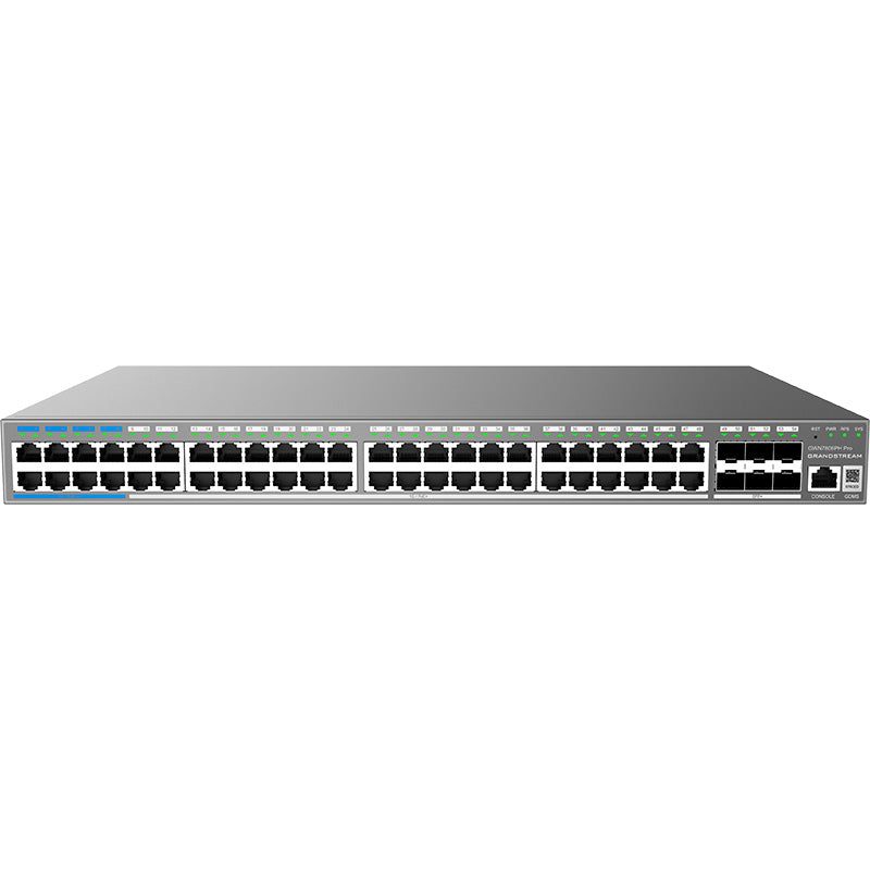 Grandstream GWN7806PH Pro Enterprise Layer 2+ Managed 48 Port 720 Watt PoE++ Network Switch with 6 x SFP+