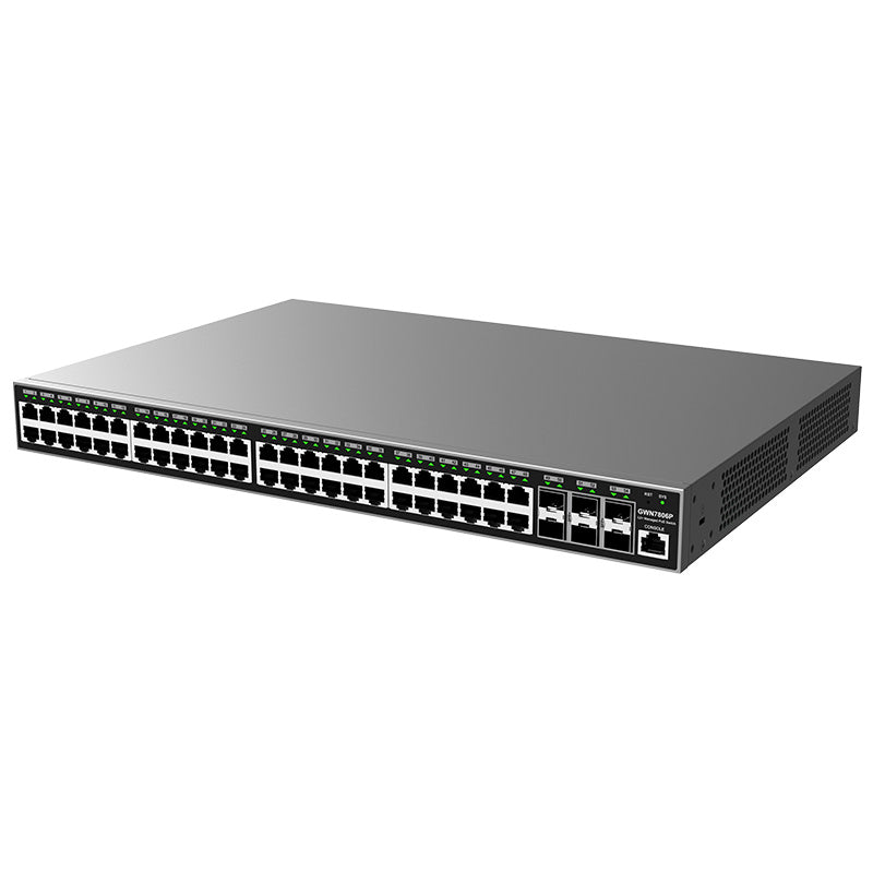 Grandstream GWN7806PL Pro Enterprise Layer 2+ Managed 48 Port 400 Watt PoE+ Switch with 6 x SFP+
