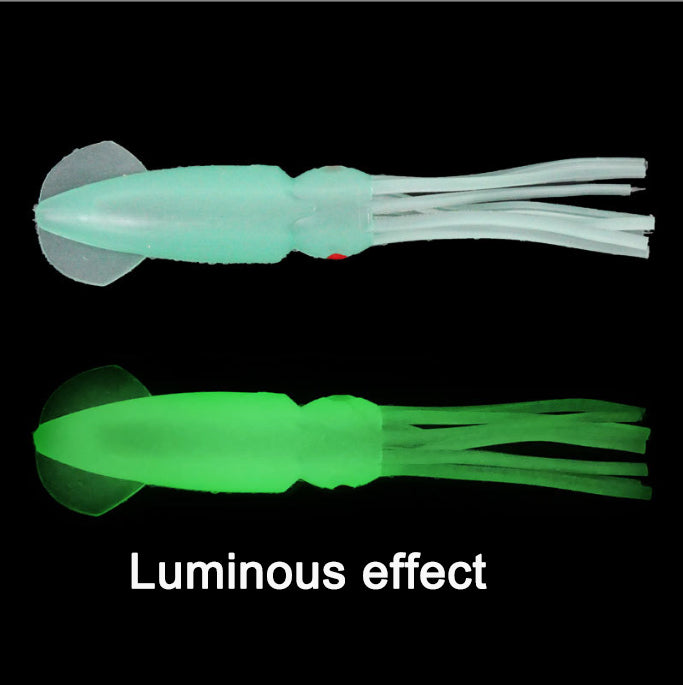 Yellow 12.5cm Lumo Coloured Fishing Octopus Skirts (Pkt of 3)