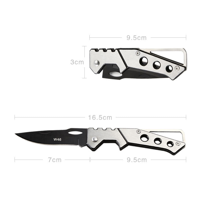 Pocket Knife with Stainless Steel Silver Handle