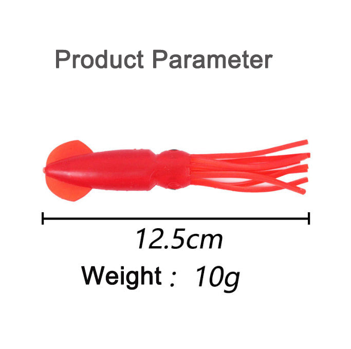 Red 12.5cm Lumo Coloured Fishing Octopus Skirts (Pkt of 3)