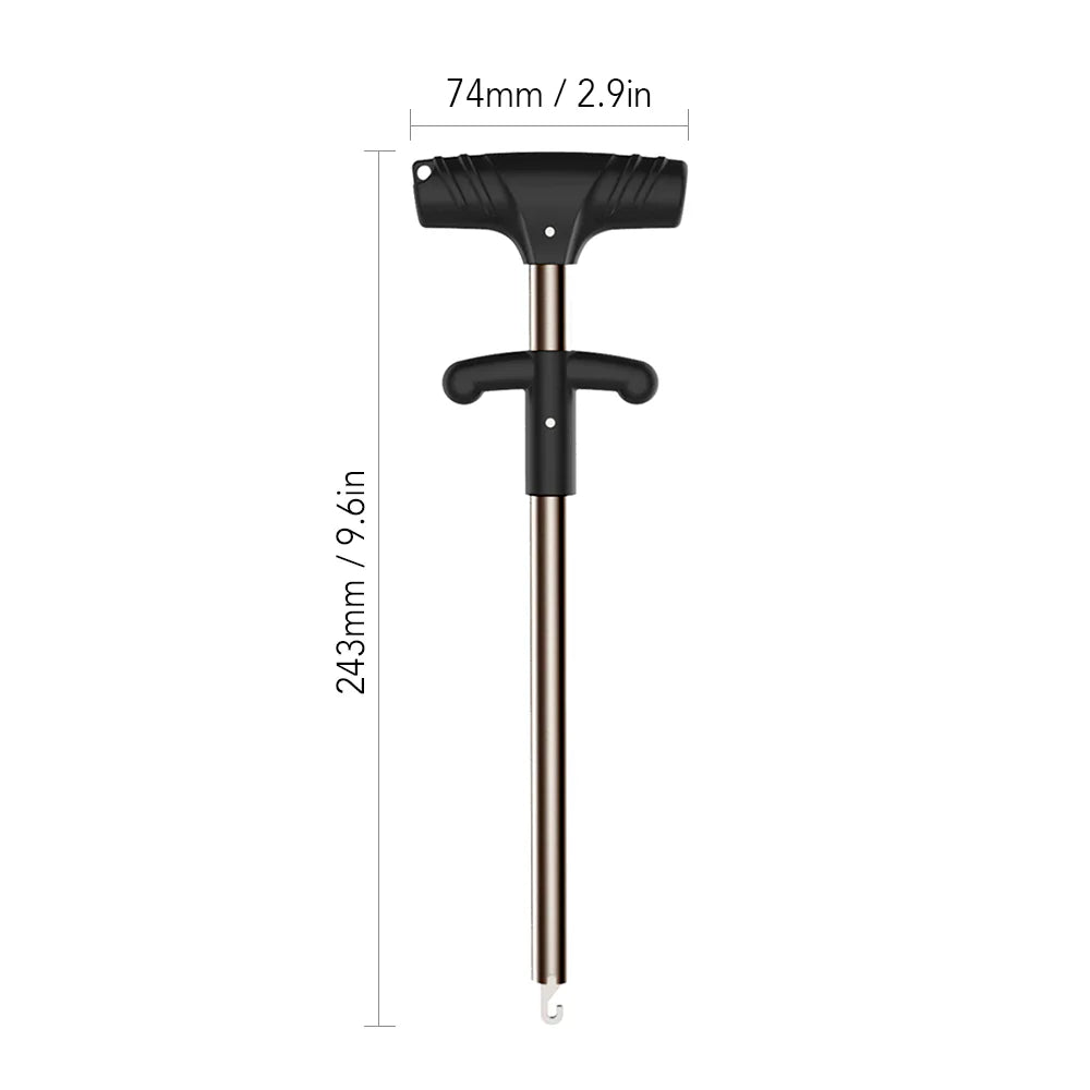 Portable Fishing Hook Remover with Squeeze Puller Handle Silver