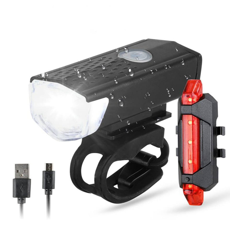 Bike Light Set USB Rechargeable Front and Rear