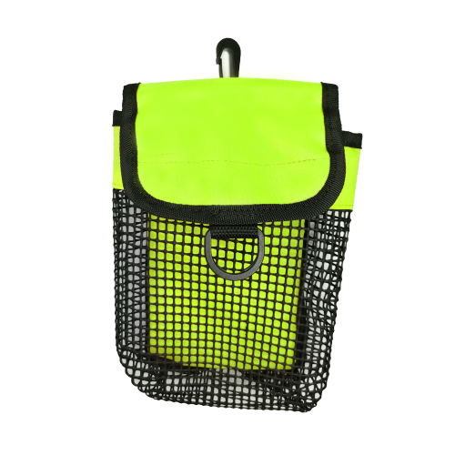SMB Surface Marker Buoy Pouch Diving Reel Mesh Storage Holder Bag Yellow