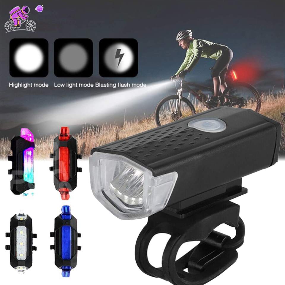 Bike Light Set USB Rechargeable Front and Rear