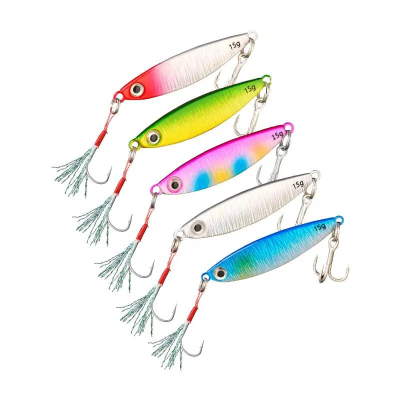 5pc Tackle Pack 15gm lures for Trout Salmon Kahawai