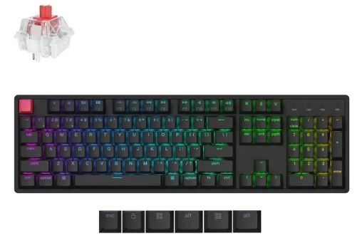 Keychron K10X-J1, 100% Full Size Layout, QMK, RGB Backlight Aluminum Frame Keychron Superswitch Red (Hot-Swappable) Mechanical Wireless Keyboard Default Title