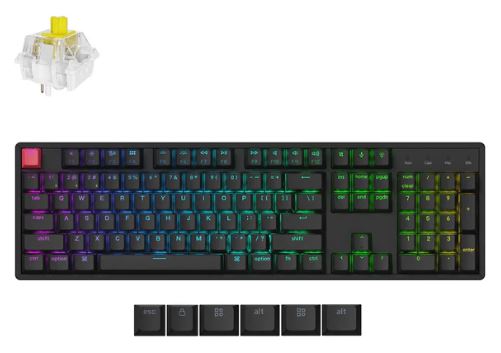 Keychron K10X-J4, 100% Full Size Lavout, QMK, RGB Backlight Aluminum Frame Keychron Super switch Banana, Hot-Swap, Mechanical Wireless Keyboard Default Title