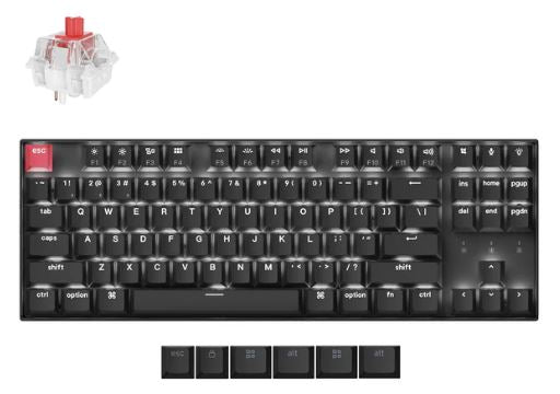 Keychron K8X-A1, 80% Layout, QMK, White Backlight, Keychron Super Switch Red, Mechanical Wireless Keyboard Default Title