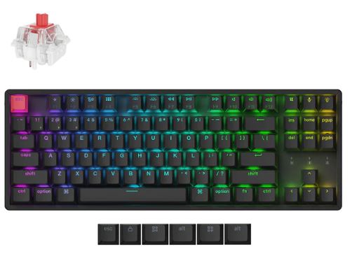 Keychron K8X-J1, 80% Layout, QMK, RGB Backlight Aluminum Frame Keychron Superswitch Red Mechanical Wireless Keyboard Default Title