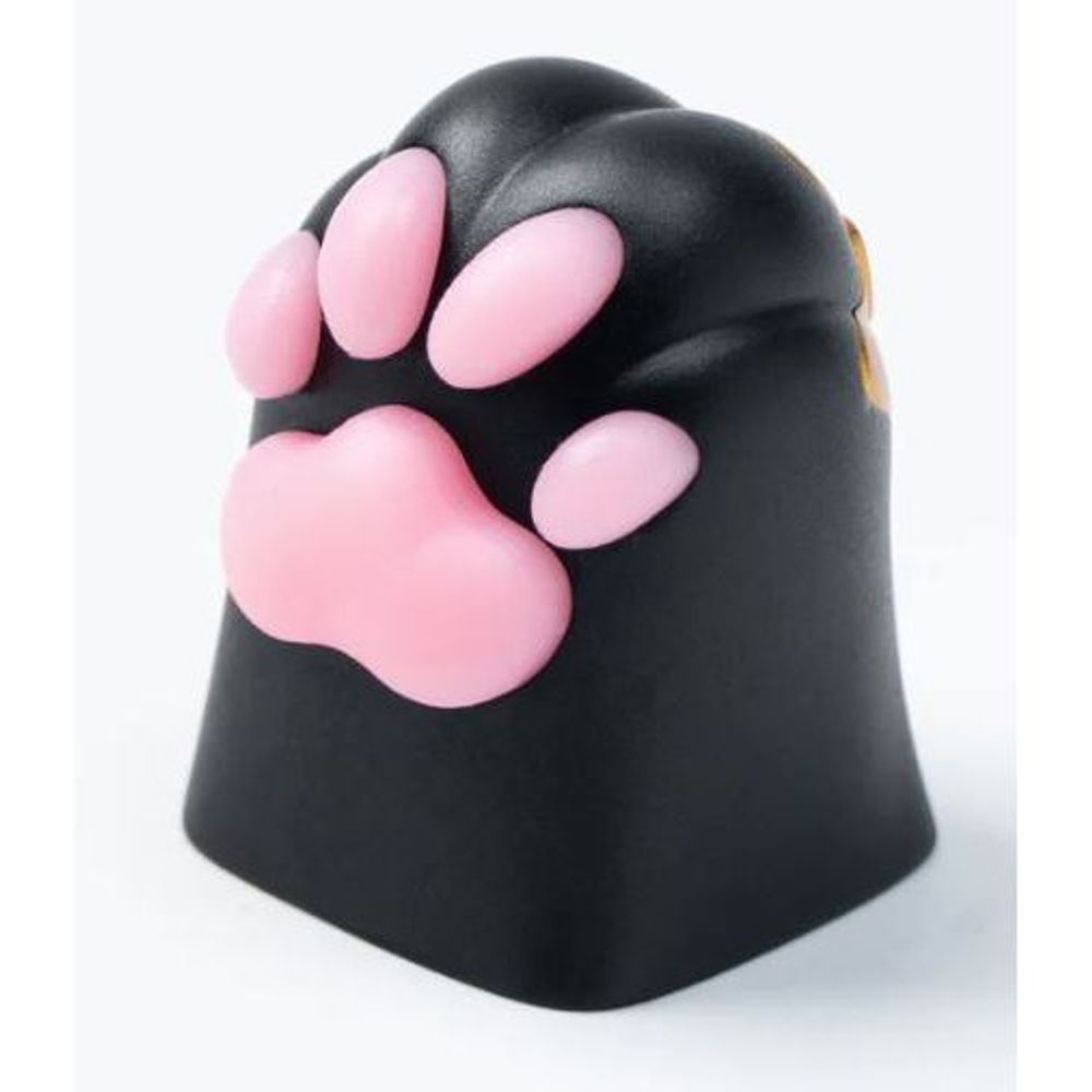 KEYC-AT-4 - Silicone Kitty Paw Aluminium Alloy Black Artisan Keycap (1u)