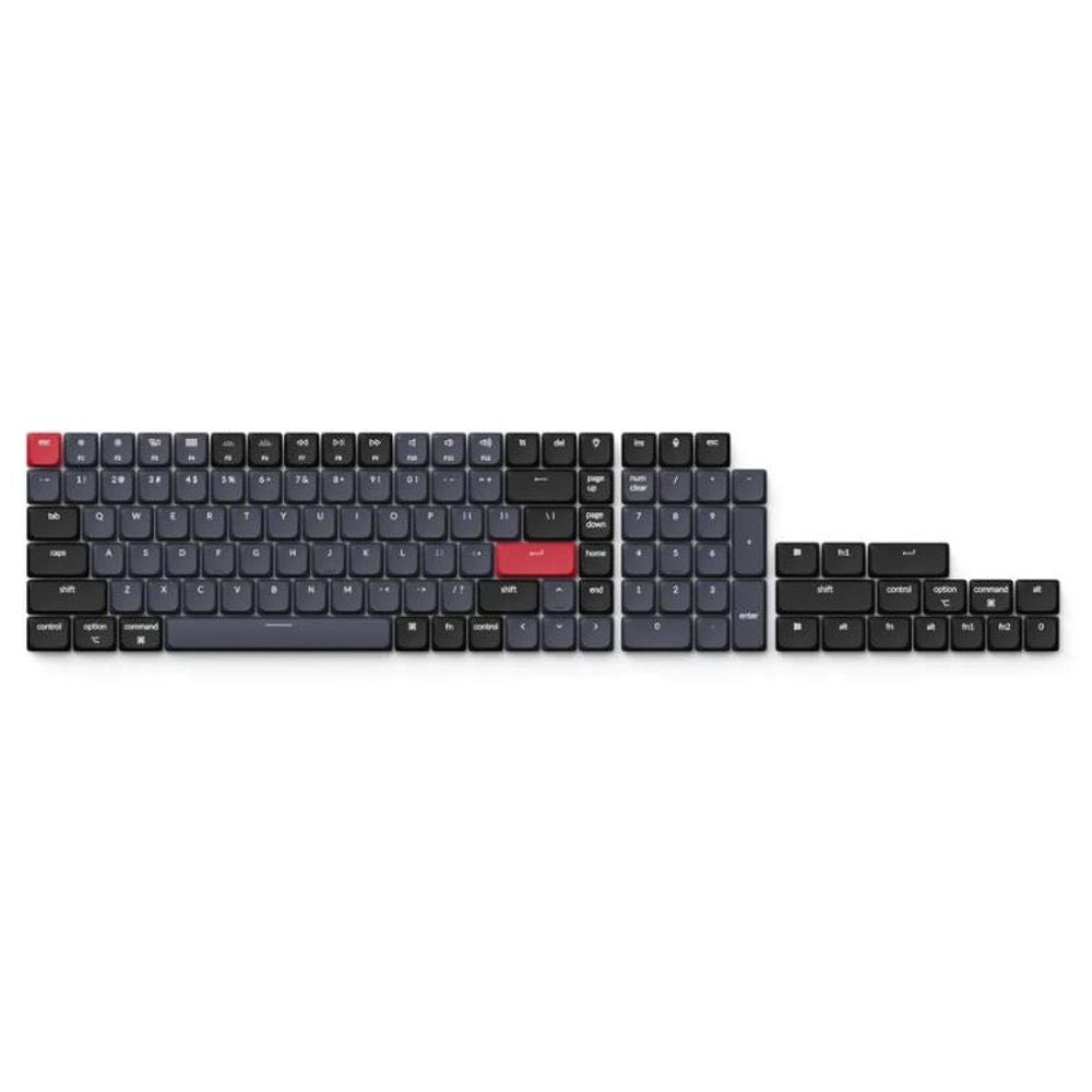 KEYC-JM-202 - Keychron Low Profile ABS Keycap Full Keycap Set - Black and Grey