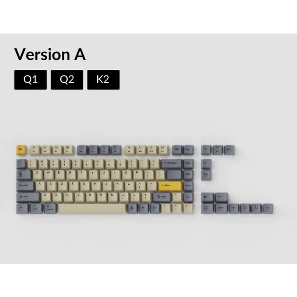 KEYC-JM-45 - Keychron Q1 & K2 OEM Dye-Sub PBT Keycap Set - Wheat Gray