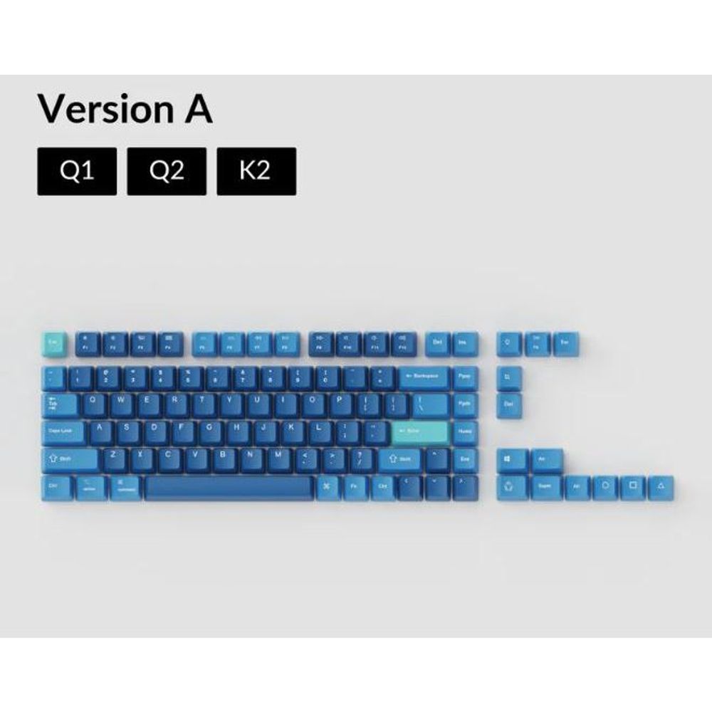 KEYC-JM-72 - Keychron Q1 & K2 OEM Dye-Sub PBT Keycap Set - Ocean