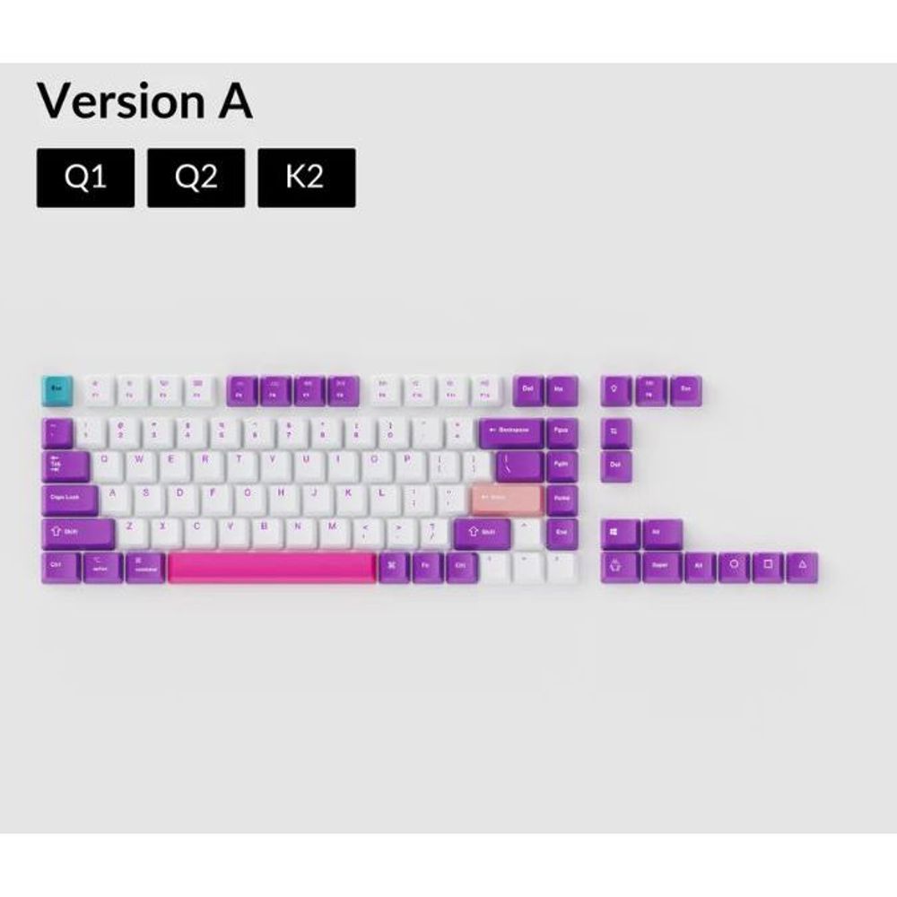 KEYC-JM-76 - Keychron OEM Dye-Sub PBT Keycap Set - Unicorn Q1/Q2/K2