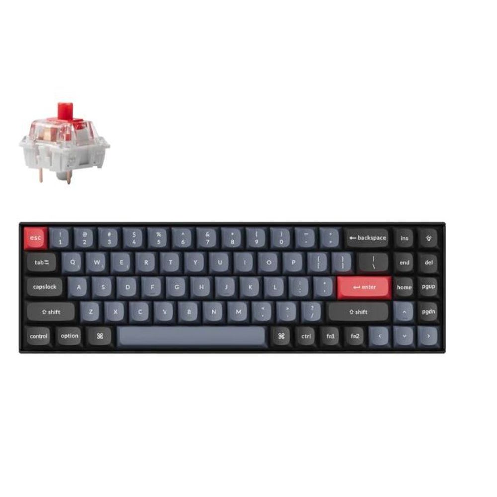 KEYC-K14P-H1 - Keychron K14P-H1 K14 70% Layout, Red Switch, RGB Backlight, Hot Swap, QMK/VIA Mechanical Wireless Keyboard Pro