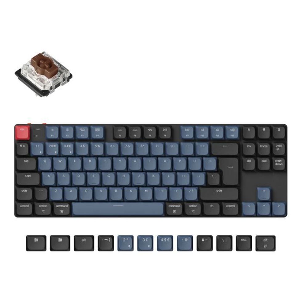 KEYC-K1P-H3 - Keychron K1P-H3 K1 Pro, 80% TKL Layout 87,Brown Switch, RGB Backlight, Swappable Gateron Mechanical keyboard