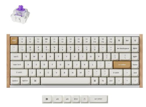 Keychron K2H-Q1, HE Special Edition White Gateron Double-Rail Magnetic Nebula Switch, Wireless Keyboard Default Title