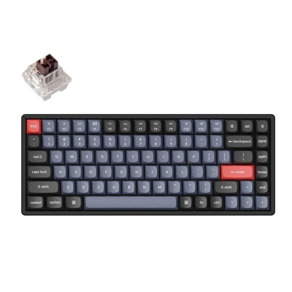 KEYC-K2P-J3 - Keychron K2P-J3, 75% Layout 84 Keys, Brown Switch Pro, Aluminium Frame, Hot-Swap, QMK/VIA, Keychron K Pro, Mechanical Wireless Keyboard Pro