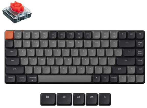 Keychron KEYC-K3X-H3, K3 Version 3, 75% layout, Low Profile Brown Switch, White Back Light, Black, Hot Swap, Wireless Keyboard Default Title
