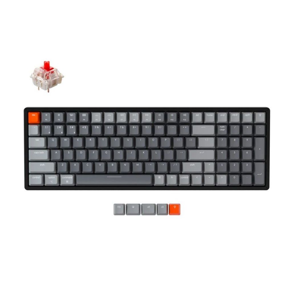 KEYC-K4-J1 - Keychron K4-J1, 96% layout 100 Keys, Red Switch, RGB, Aluminium Frame, Hot-Swap, Gateron G Pro, Mechanical Keyboard,