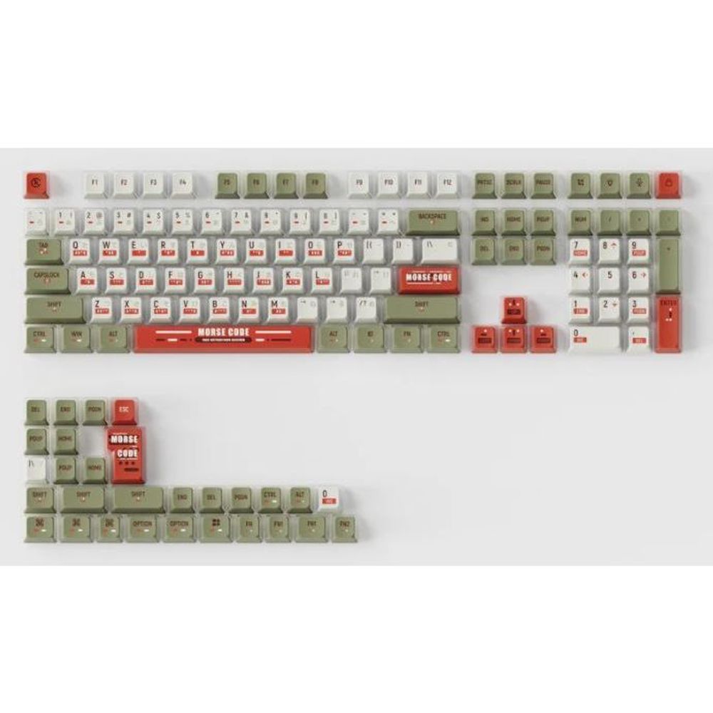 KEYC-PBT-37 - Keychron OEM Dye-Sub PBT Keycap Set - Morse Code