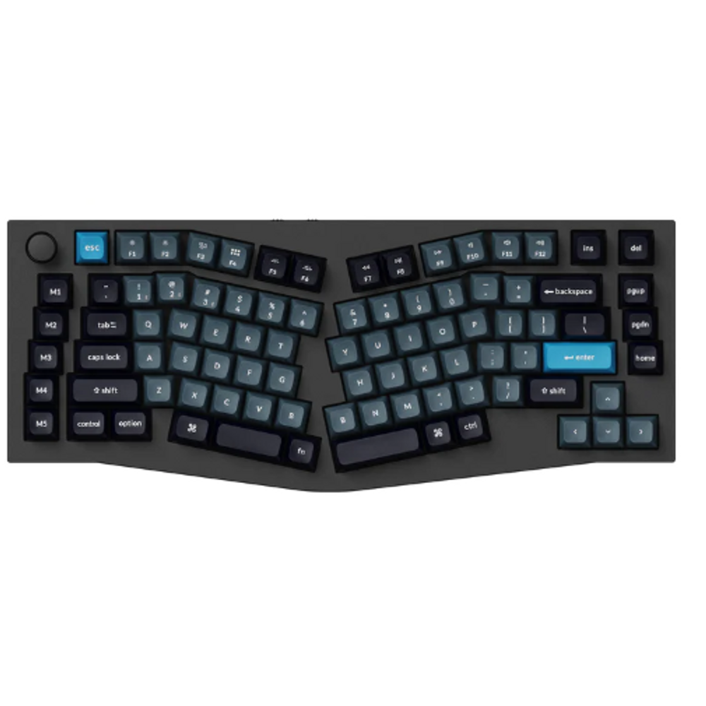 KEYC-Q10P-M1 - Keychron Q10P-M1 75% Red Switch Non Backlit Carbon Black QMK/VIA Wireless Mechanical Pro With Knob Alice Keyboard